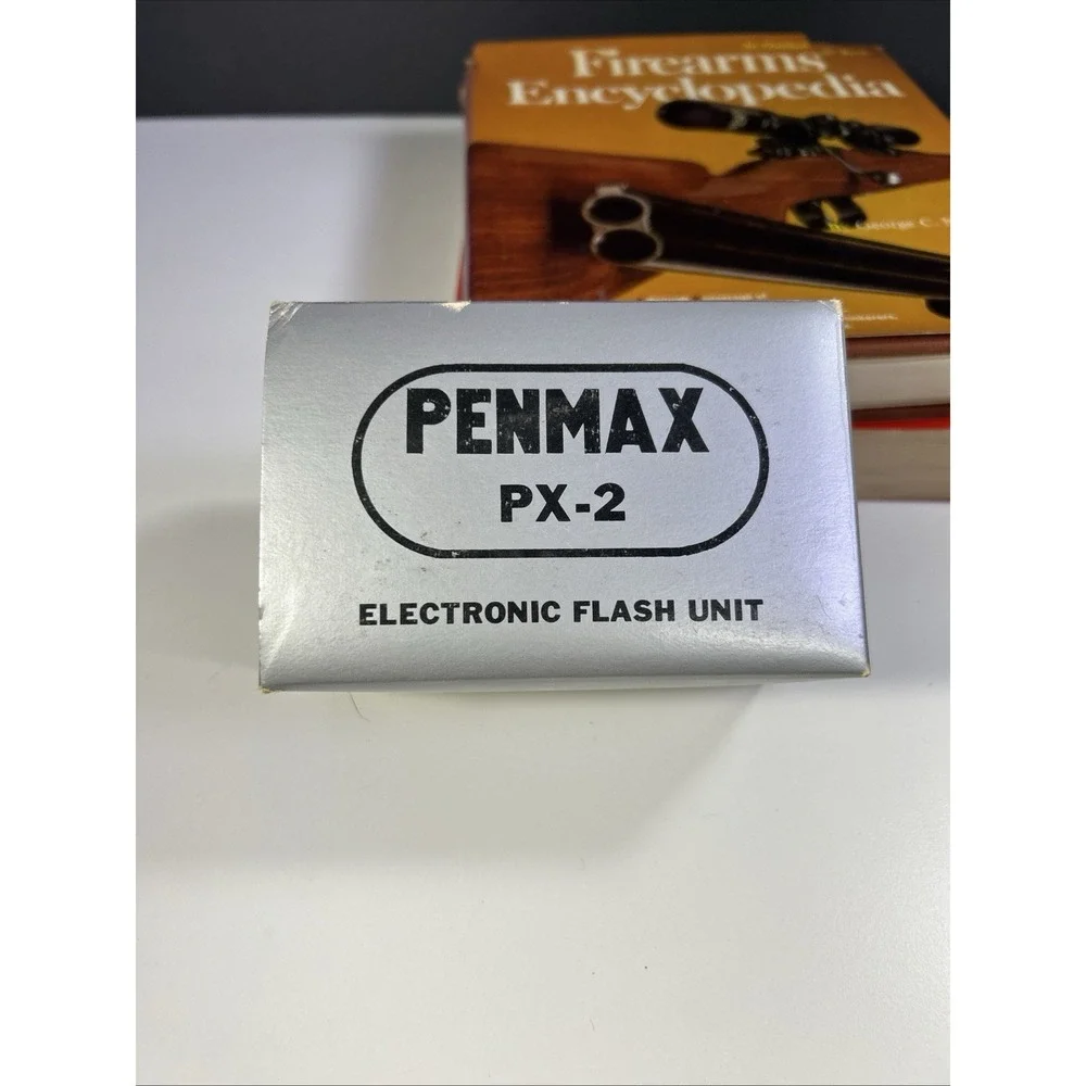 Vintage Penmax PX-2 Electronic Flash Unit Camera Hot Shoe w/ Box & Manual
